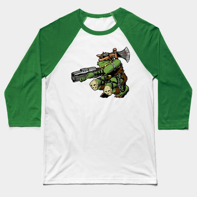 Reptile Warrior    -dark tees Baseball T-Shirt by Illustratorator